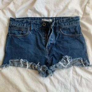 Free People Medium Wash Shorts